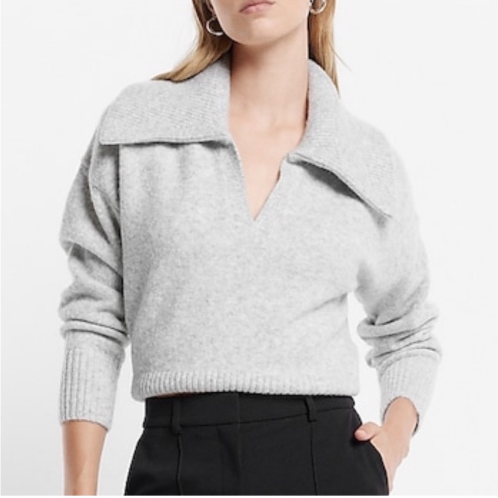 Express collard V-neck sweater